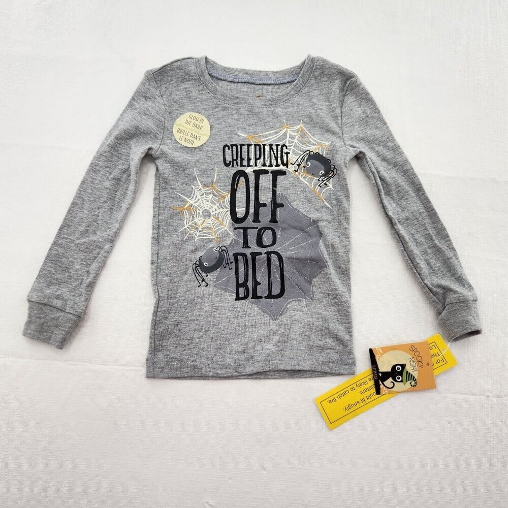 Spooky Night Creeping Off To Bed Long Sleeve Pj Shirt Size 2T